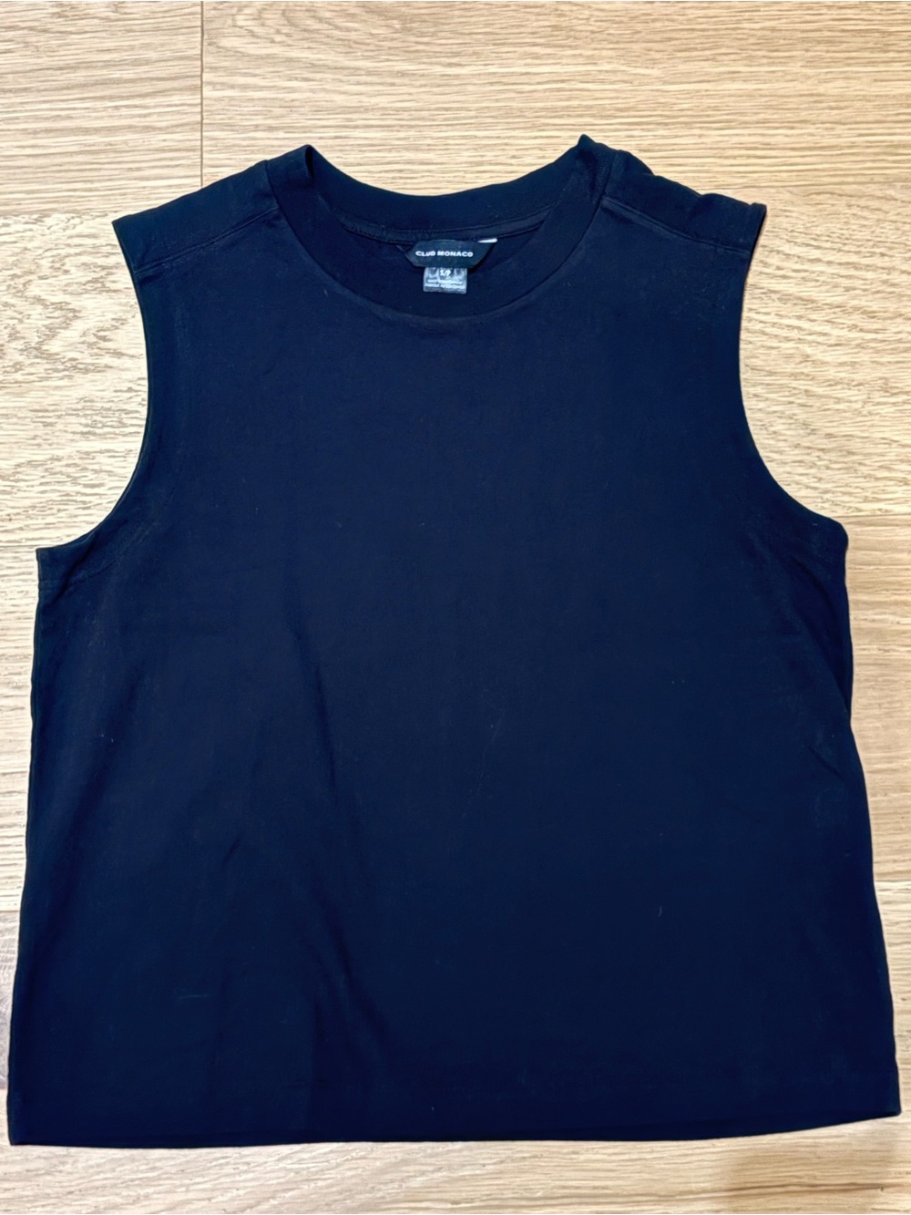 Club Monaco Black Sleeveless Muscle Tank Top Size S Womens